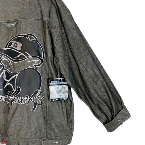 Vintage SCHOOL OF HARD KNOCKS  Y2k Jean Jacket Size 3XL - Picture 14 of 15